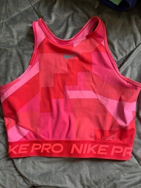 Nike Pro Bright Pink & Coral Performance Sports Bra
